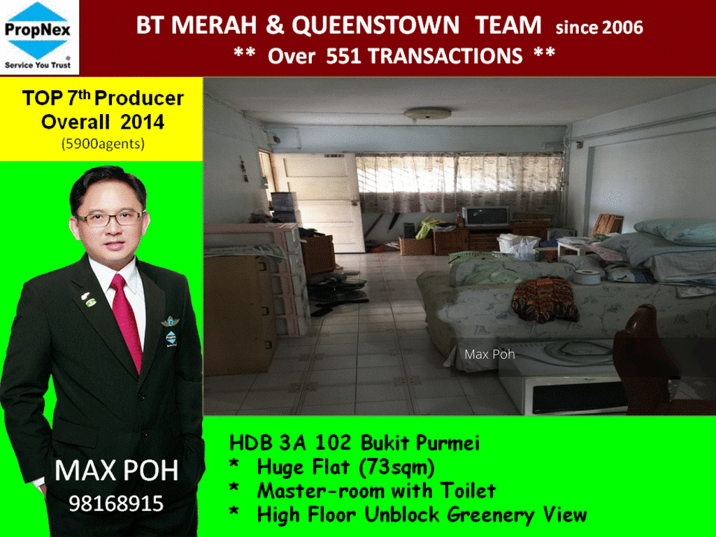 Blk 102 Bukit Purmei Road (Bukit Merah), HDB 3 Rooms #115067202